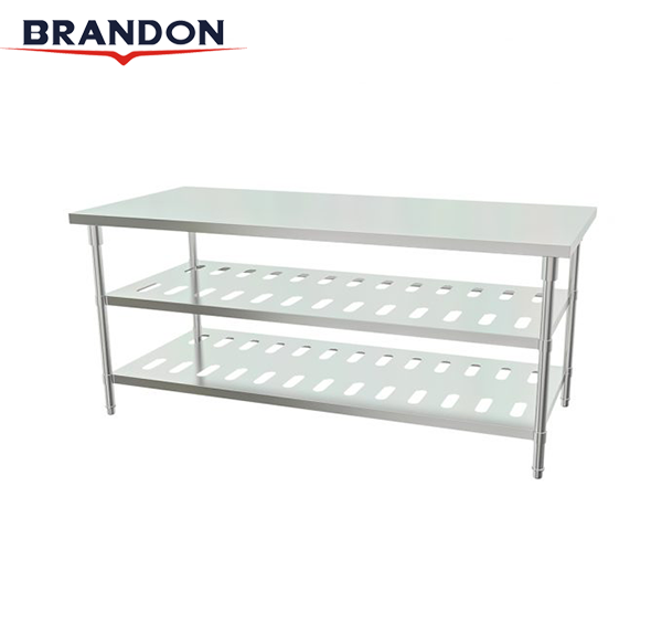 Three layer perforated frame workbench