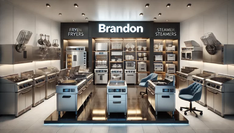 Concept of a showroom for cooking equipment